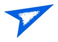 Blue Textured Arrow Pointer