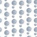 Blue textured dots on white background. circles. Seamless pattern. Stylish repeating texture. Modern. Simple.