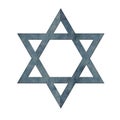 Blue Textured Star of David Royalty Free Stock Photo