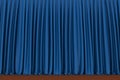 Blue theater curtain, background Royalty Free Stock Photo