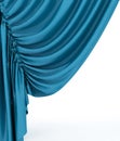 Blue theater curtain, background Royalty Free Stock Photo