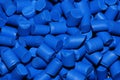 Blue thermoplastic resin Royalty Free Stock Photo