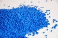 Blue thermoplastic resin Royalty Free Stock Photo