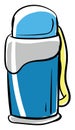 Blue thermos, illustration, vector