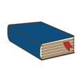 Blue thick book icon design Royalty Free Stock Photo