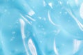 blue thick gel background with air bubbles