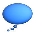 Blue thinking bubble