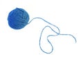 Blue thread ball isolated