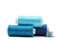 Blue thread spools Royalty Free Stock Photo