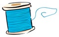 Blue thread vector illustration Royalty Free Stock Photo