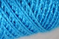 Blue Thread or yarn Macro