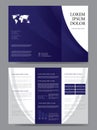 Blue threefold Brochure design