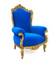 Blue Throne Chair Isolated