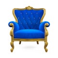 Blue Throne Chair Isolated