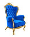 Blue Throne Chair Isolated