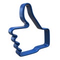 Blue thumbs up icon