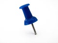 Blue thumbtack Royalty Free Stock Photo