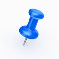A blue Thumbtack Royalty Free Stock Photo