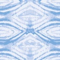 Blue Tie dye geoetrical texture seamless vector pattern. Hand painted shibori print. Ink indigo textured japanese Royalty Free Stock Photo