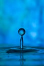 Blue tie dye oblong water drop Royalty Free Stock Photo