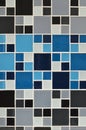 Blue tile mosaic Royalty Free Stock Photo