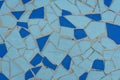 Blue tile mosaic texture Royalty Free Stock Photo