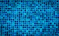 Blue tile pattern of swimming pool tiles. Pool tiles texture background. Clean water with swimming pool mosaic tiles floor. Modern Royalty Free Stock Photo