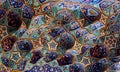 Blue tile patterns, Shah Mosque Royalty Free Stock Photo