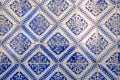 Blue tile wall Royalty Free Stock Photo