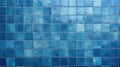 blue tile wall chequered background bathroom floor texture. generative ai Royalty Free Stock Photo