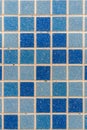 blue tile wall high resolution real photo. Blue glass mosaic in the bathroom. vertical photo Royalty Free Stock Photo