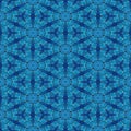 Blue tileable mosaic pattern in art noveau style