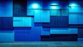 Blue tiled abstract wall pattern Royalty Free Stock Photo