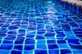 Blue tiled pool creates abstract backdrop with serene rippling aqua reflections Royalty Free Stock Photo