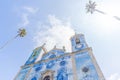 Blue tiled portuguese church Igreja Santa Maria de Cortegaca