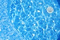 Blue tiles spa pool with jets detail Royalty Free Stock Photo