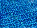Blue tiles in swimimg pool