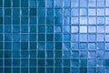 Blue tiles wall texture Royalty Free Stock Photo