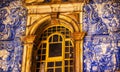 Blue Tiles Window Porta da Vila Southern Gate Obidos Portugal Royalty Free Stock Photo
