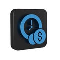 Blue Time is money icon isolated on transparent background. Money is time. Effective time management. Convert time to