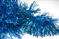 Blue tinsel sample real size Royalty Free Stock Photo