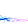 Blue to pink dynamic abstract swoosh lines