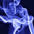 Blue tobacco smoke Royalty Free Stock Photo