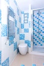Blue toilet Royalty Free Stock Photo