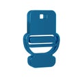 Blue Toilet bowl icon isolated on transparent background.