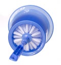 Blue toilet brush isolated, closeup. Cleaning Royalty Free Stock Photo