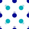 Blue Tomato icon isolated seamless pattern on white background. Vector Royalty Free Stock Photo