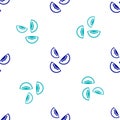 Blue Tomato icon isolated seamless pattern on white background. Vector Royalty Free Stock Photo