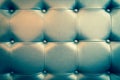 Blue tone brown leather texture couch as mock up and background usage Royalty Free Stock Photo