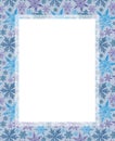 Blue Tone Snowflake Pattern Template.